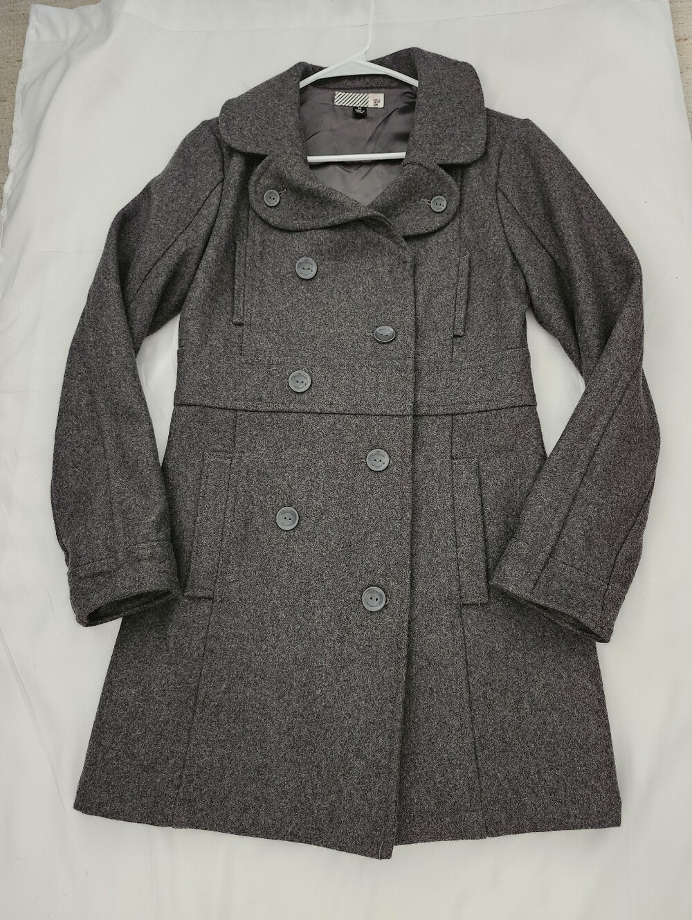 Volcom Classic Women’s Gray Double-Breasted Wool Coat